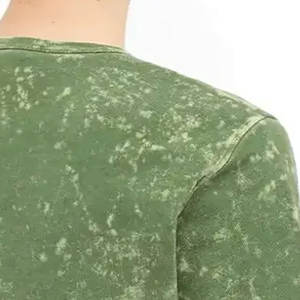 Vert citron acide lavage sweats prix de gros unique pull Style Vintage sweat manches régulières vêtements décontractés pour hommes - Product Image 5