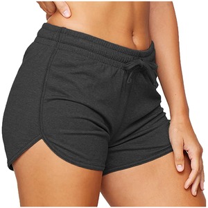 Pantalones Cortos Deportivos Casuales para Hombre, Cintura Elástica, 100% Algodón, Color Sólido - Product Image 2