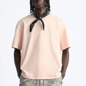 Haute qualité 100% coton personnalisé Logo vierge T-shirt pour hommes respirant à manches courtes hommes Jersey col rond couleur unie coupe ample - Product Image 5