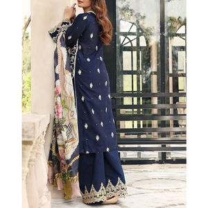 Salwar Kameez para Mujer, Vestido Formal, Tejido de Algodón Suave y Transpirable, Costura Elegante para Uso Oficial y Fiestas - Product Image 6