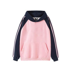 Sweat à capuche premium 2025 avec manches rayées, streetwear pour homme, polaire - Product Image 2