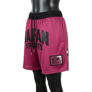 Shorts ligeros de malla para mujer, 150 GSM, tela de poliéster de alto flujo de aire, ropa de entrenamiento con logo impreso personalizado, shorts para mujer - Product Image 4