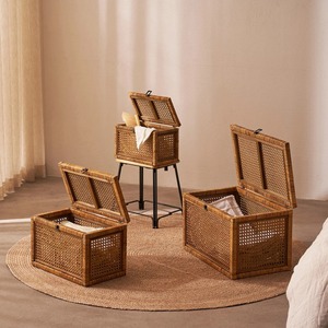 <b>Rattan</b> <b>Storage</b> <b>Box</b> Set of 3 Handmade <b>Storage</b> <b>Box</b> Eco-Friendly Natural Home and Home Decor Wholesale from Vietnam - Product Image 3