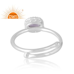 Anillo de piedras preciosas de amatista Rosa Natural de Plata de Ley 925, joyería personalizada para mujer, regalo para ella - Product Image 2