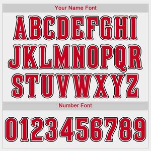 Camiseta de béisbol blanca roja-negra personalizada - Product Image 5