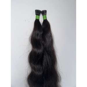 Extensions de cheveux indiennes vierges ondulées à pointes en kératine, 8 à 36 pouces de long, cheveux vietnamiens d'un seul donneur, tissages de cheveux lâches, style ondulé profond et crépu - Product Image 2