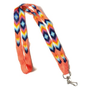 Perles de rocaille perlées 18 pouces de long lanière de cou faite à la main pour cartes d'identité 18 pouces de long chaîne de collier de lanière perlée élégante - Product Image 3