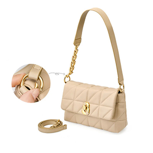 Bolso cruzado de hombro de cuero acolchado con estilo para mujer logotipo personalizado OEM de alta calidad al por mayor con correa para el hombro y bolsillos interiores - Product Image 4