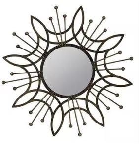 กระจกติดผนังหรูหราทำจากทองเหลืองและโลหะสำหรับตกแต่งบ้านงานแต่งงานดีไซน์ทันสมัยและไม่เหมือนใคร - Product Image 6