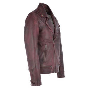 Chaqueta de cuero con cremallera para hombre Premium con estilo personalizado directo de fábrica para invierno MOQ bajo Stand Collar High Street Style - Product Image 6