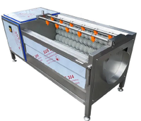 Aardappel-, groente- en fruitwas- en schilmachine - Multifunctioneel 110/220V 3KW Model QR-96 OEM ODM Commercieel gebruik