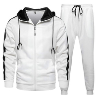 Ensemble de survêtement personnalisé en molleton 100 % coton, uni, à capuche, pour homme et femme, avec logo, pantalon de jogging et sweat à capuche