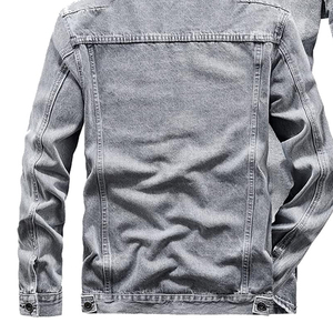 Traje de mezclilla gris claro para hombre Slim Stretch de dos piezas Primavera y otoño Chaqueta y pantalón de tendencia de alta calidad Traje de mezclilla - Product Image 6