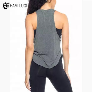 Camisetas sin mangas de LICRA a la moda para mujer, Camisetas largas informales con bordado de botones de encaje de talla grande, cuello redondo/opciones de cuello de lazo, transpirables de verano - Product Image 4