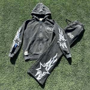 Sweat-shirt à capuche avec broderie en détresse pour hommes 100% coton 450gsm vente en gros - Product Image 2