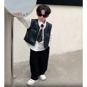 Chaleco sólido de invierno ecológico de cuero genuino para hombre, cárdigan, prendas de vestir exteriores, estilo de calle alta - Product Image 5