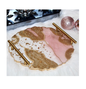 ถาดเสิร์ฟเรซินอีพ็อกซี่สำหรับห้องรับแขกที่บ้านถาดเก็บของแบบเรียบง่ายอุปกรณ์งานเลี้ยงในโรงแรมการตกแต่งคุณภาพสูง - Product Image 4