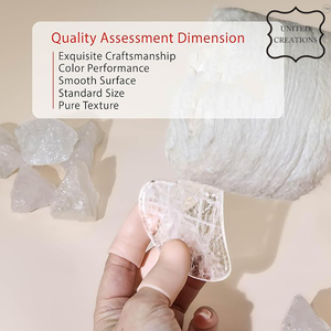 Hot Selling Natural White Jade Gua Sha Stone Best-Selling Facial Massage <b>Scraper</b> for Body Anti-Aging - Product Image 2