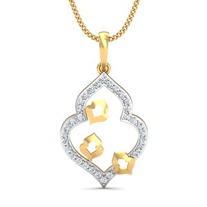 Lovely Zircon Pendant Minimalist Brass Necklace For Women 18k Gold Plated Dainty Geometric Charm Pendant For Wholesale/OEM/ODM - Product Image 1