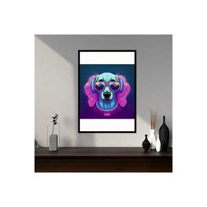 Table en MDF 70x50cm grande taille avec impression colorée délavée de qualité chien animal encadré art mural 75 - Product Image 3