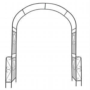 Arco de jardín Boda Plantas trepadoras Arco para césped Patio trasero Patio Decoración Metal europeo - Product Image 5