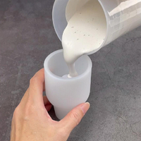 Vase Ombre en Ciment Minimaliste Décoration de Table Faite à la Main Écologique Étanche Cadeau pour la Maison