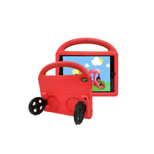 Étui pour iPad 10.2 (8e génération) résistant aux chocs, adapté aux enfants, avec design de voiture à roues et support - Housse en silicone Netzy - Product Image 1