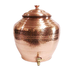 Accesorios dispensadores de agua de cobre para beber cómodamente Estilo tradicional y moderno Cocina pulida redonda y decoración del hogar - Product Image 5