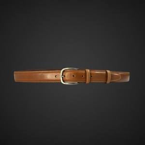 Ceinture en cuir véritable pour homme de qualité italienne 100% Largeur 35 mm Boucle ronde argentée Sans nickel Différentes couleurs - Product Image 4