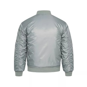 Hot sales 2024 premium stylish flight classic bomber <b>jacket</b> <b>Grey</b> color with ribbed collar hem and sleeve cuff - Product Image 5