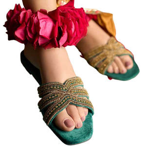 Sandalias Antideslizantes Hechas a Mano de Primera Calidad con Suela de Cuero Genuino y Forro de Terciopelo, Nuevo Diseño para Todas las Temporadas - Product Image 1