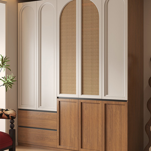 Factory Direct-sale Customizable-designed Vintage <strong>Wardrobe</strong> with <strong>Midcentury</strong> Modern Style for Hotel and Villa Bedroom Storage - Product Image 2