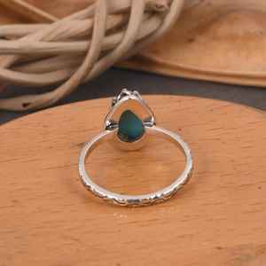 แหวนเงินสเตอริงสีฟ้าครามของ Kingman ทำด้วยมือเครื่องประดับอัญมณีโบฮีเมียนทางตะวันตกเฉียงใต้ของขวัญแหวนสำหรับเธอ - Product Image 2