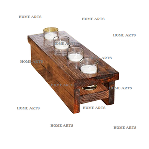 Juego de 2 Portavasos de Madera Hechos a Mano, Tamaño Personalizado, Forma Rectangular, Portavasos de Madera por Home Arts - Product Image 4