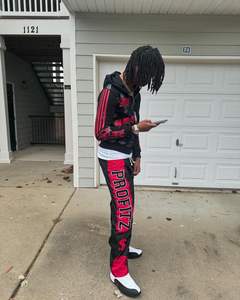 ชุดวอร์มสำหรับผู้ชายชุดวอร์มใส่สบายสีพื้น - Product Image 3