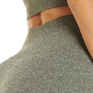 Conjunto de Yoga sin Costuras de Alta Calidad para Mujer, Cintura Elástica, 2 Piezas, Spandex y Poliéster Transpirable, Diseño Liso, Gran Venta - Product Image 6