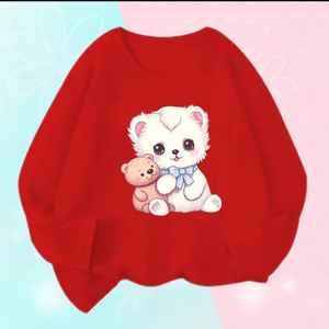 100% coton fille T-Shirt col rond manches longues décontracté Animal animal imprimé respirant haut conception personnalisable - Product Image 1