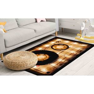 Tapis rétro en forme de cassette audio : Décoration moderne pour salle de musique, tapis moelleux à poils longs - Product Image 2