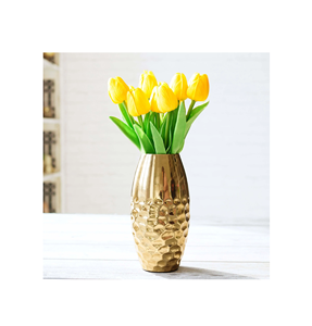 Martelé En Laiton Grand Sol Vases Stands En Métal Fleur Vase Antique En Fonte À La Main En Laiton De Luxe Fleur Vase - Product Image 1