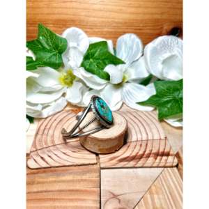 Navajo Handmade Red Skin Turquoise & Sterling <b>Silver</b> Fashion <b>Cuff</b> <b>Bracelet</b> - Product Image 2