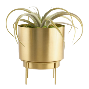 Support décoratif en métal pour fleurs avec jardinière Couleur or Lot de 3 support pour pots de fleurs intérieur/extérieur en métal et support au sol - Product Image 4
