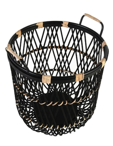 ตะกร้าหวายสานด้วยมือสไตล์วินเทจพร้อมฝาปิดตะกร้าหวายสไตล์โบฮีเมียนสำหรับบ้าน - Product Image 2