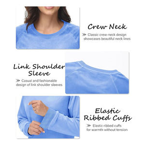 Sudadera de terciopelo personalizable con cuello redondo para mujer, calidad superior, ajuste cómodo, perfecto para la temporada de invierno - Product Image 4