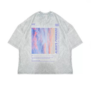 Summer <b>Men's</b> O-Neck Casual Short Sleeve Loose <b>Fit</b> T-<b>Shirt</b> 100% Cotton Custom Printed Screen Print Streetwear Breathable - Product Image 2