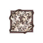 Écharpe en twill de soie imprimée vintage - Motif rayé uni d'automne - Product Image 3