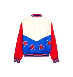 Chaqueta Bomber de Satén Personalizada para Hombre 2025, Cuello Mao, Botones, Chaqueta Deportiva Universitaria de Satén, Chaqueta Letterman Lisa Teñida en Colores de Invierno - Product Image 2