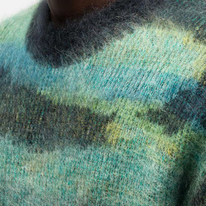 Pull en mohair pour homme avec coupe ajustée et tissu tricoté durable Pull en mohair pour homme à manches longues - Product Image 3