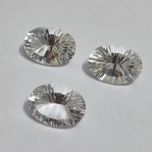 คริสตัลควอตซ์ธรรมชาติ18X13มม. รูปไข่เว้า8.9 CTS ประกายคริสตัลบุษราคัมรูปไข่จี้พลอยหลวมคุณภาพดี - Product Image 3