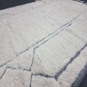 Tapis blanc pur design Beau motif de travail Dhurries 100% coton Tapis pour la maison, le salon et la décoration de jardin - Product Image 3