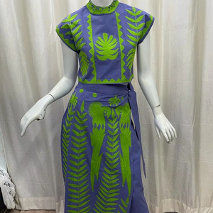 2025 été nouveau femmes décontracté solide motif deux pièces ensemble brodé taille cintrage minceur haut jupe courte longueur haut - Product Image 1